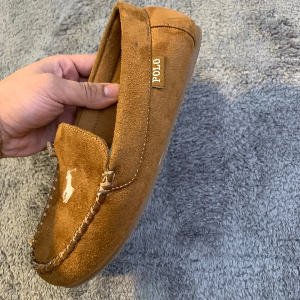 Polo Ralph Lauren‎ Tan Brown Slippers Size 4